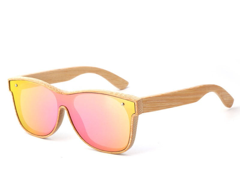 Unisex Full Bamboo Frame Polarized Sunglasses UV400