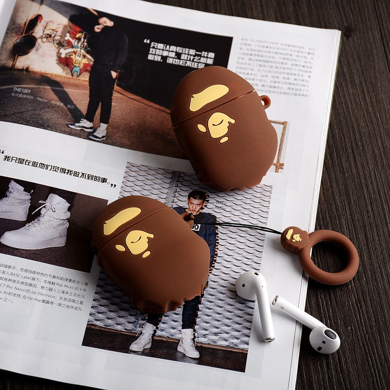 Silicone earphone case with protective ring