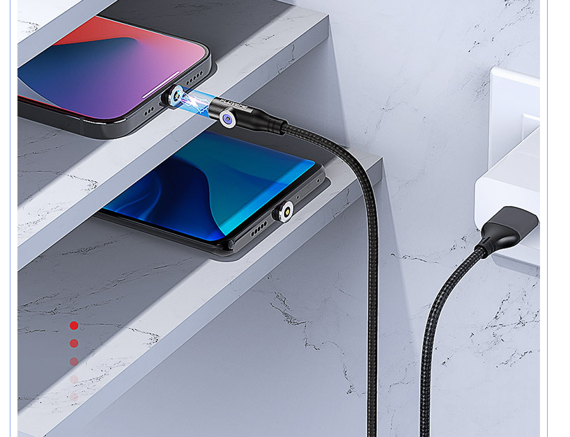 Curved magnetic suction mobile phone data line