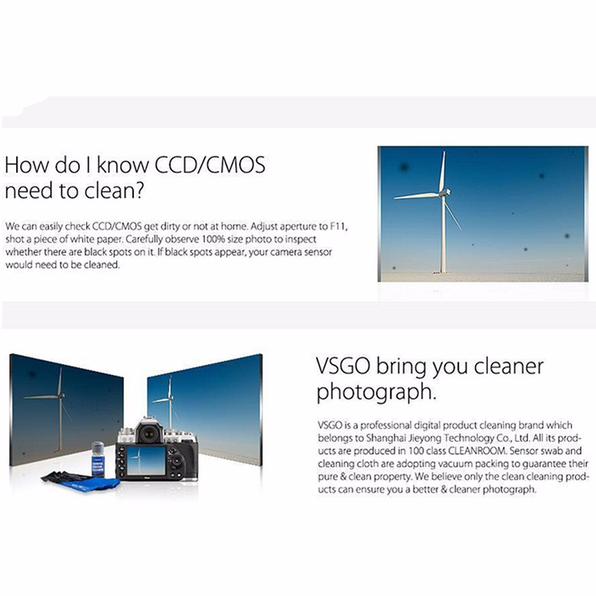 VSGO DDR-16 Professional APS CCD/CMOS 12PCS Cleaning Swab Sensor Cleaner Kit For DSLR Camera