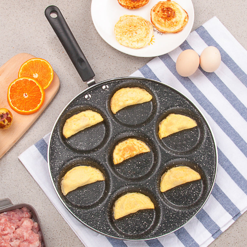 Seven-hole Breakfast Pan Porous Non-stick Multi-function Frying Pan