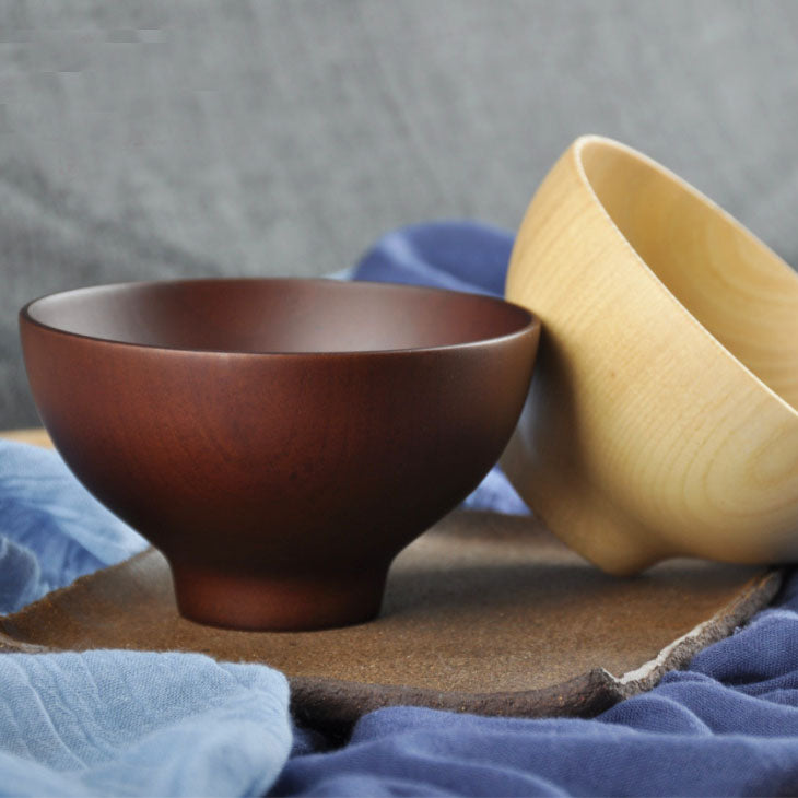 Japanese Jujube Wooden Bowl Wooden Rice Bowl Soup Bowl