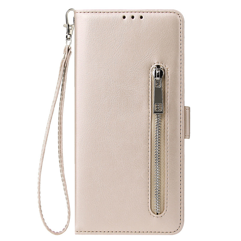 Double Buckle Lanyard Zipper Bag Phone Case