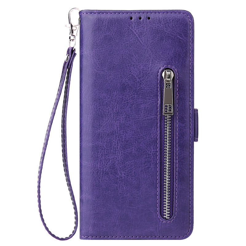 Double Buckle Lanyard Zipper Bag Phone Case