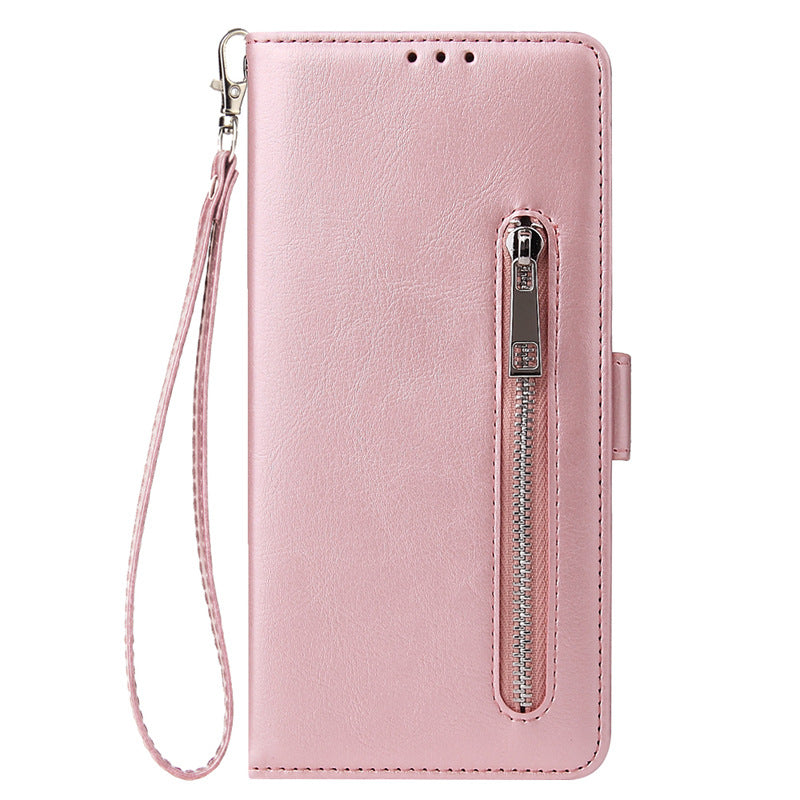 Double Buckle Lanyard Zipper Bag Phone Case