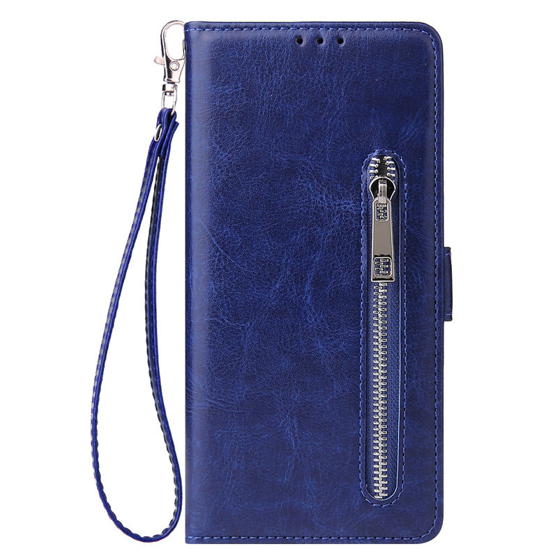 Double Buckle Lanyard Zipper Bag Phone Case