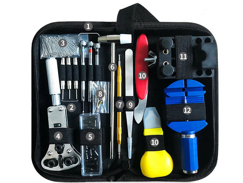 Andu Watch Repair Kit 147-piece Tool Kit Disassembling Strap Opener Watch Cleaning And Maintenance