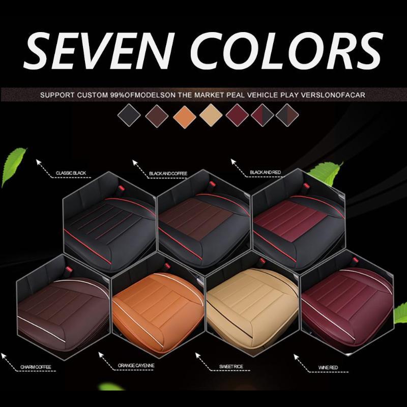 Breathable PU Leather Car Front Seat Cover Anti Slip Mat Fou