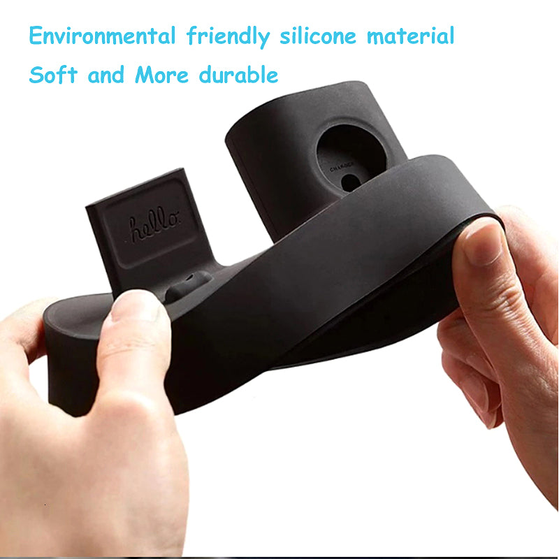 Three-in-one Silicone Retro Creative Charging Base