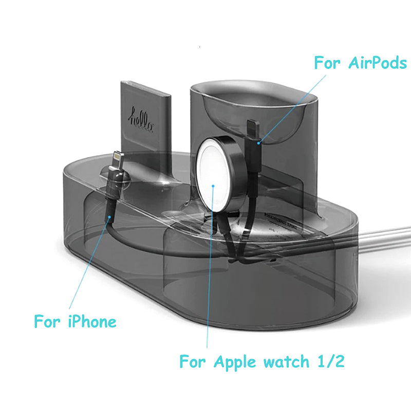 Three-in-one Silicone Retro Creative Charging Base