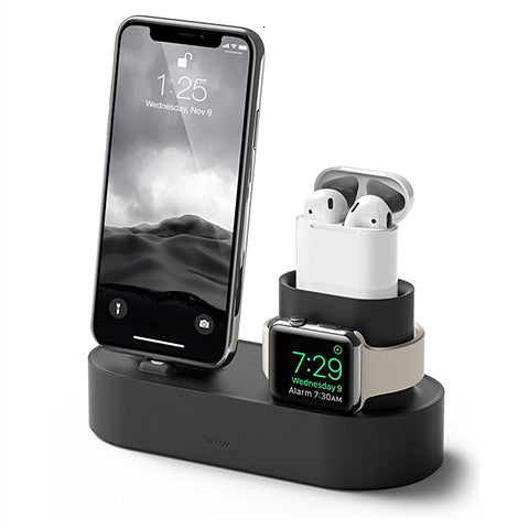 Three-in-one Silicone Retro Creative Charging Base