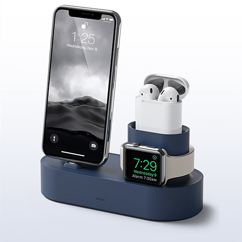 Three-in-one Silicone Retro Creative Charging Base