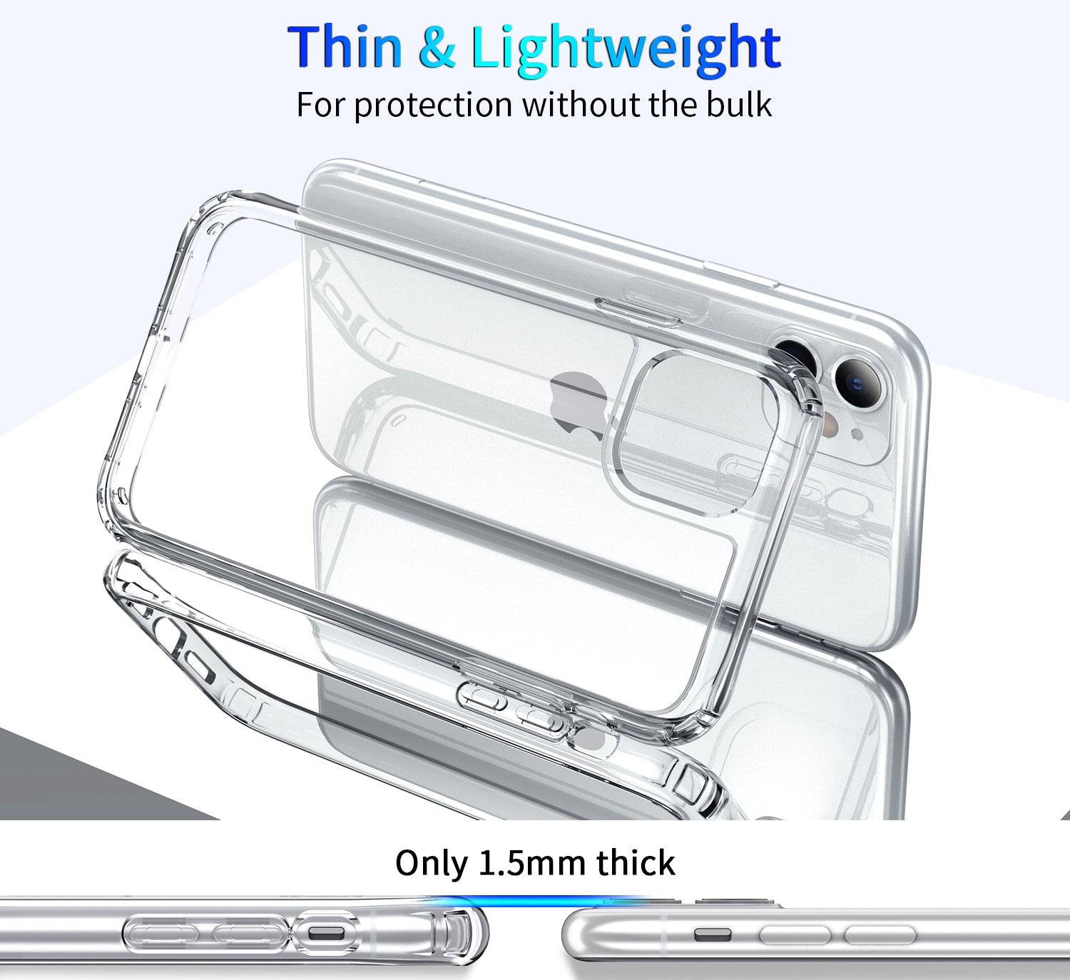 Four-Corner Drop-Proof Acrylic Transparent Mobile Phone Case