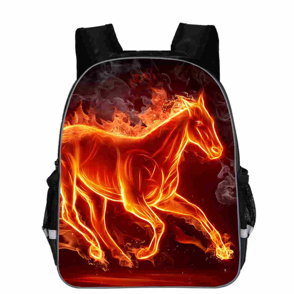 Horse Schoolbag Animal Head High School Junior High School Elementary School Toddler Cartoon Lightening Backpack