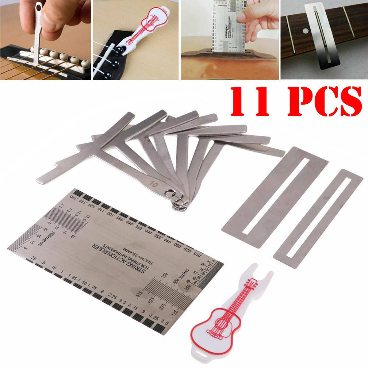11 Pcs Guitar 4 In 1 Repair Tool