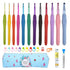 Crochet Knitting Tool Set 12 Color Head TPR Soft Handle Crochets