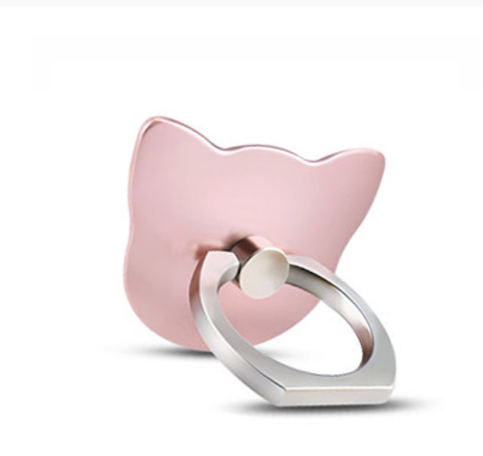 Cat Head Ring Buckle Mobile Phone Car Holder Lazy Bracket Desktop