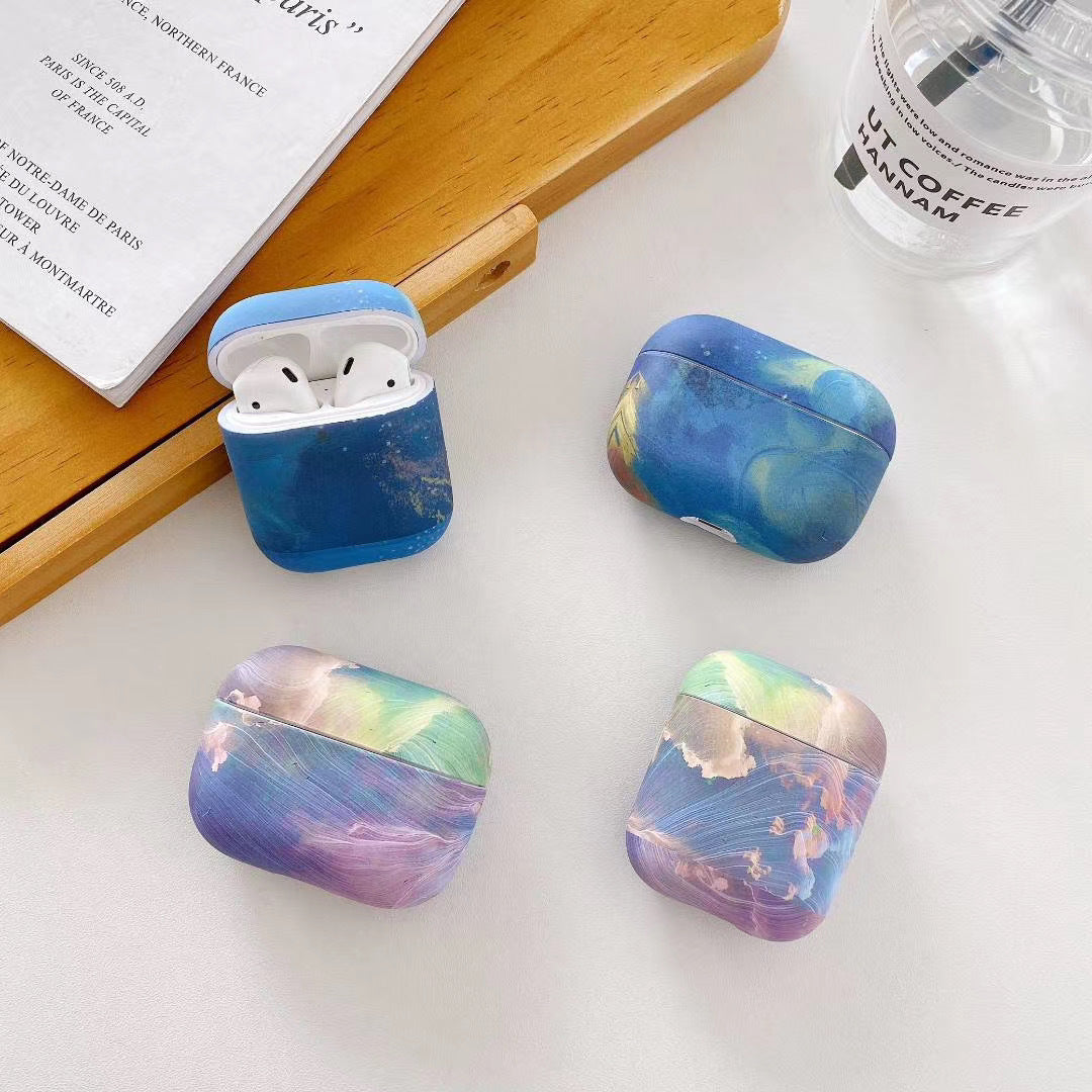 Compatible with Apple, Compatible with Apple , Ins Sky Cloud Airpods Pro Protective Sleeve Female Models Suitable For Apple Earphone Sets Airpods 2 Hard Shell