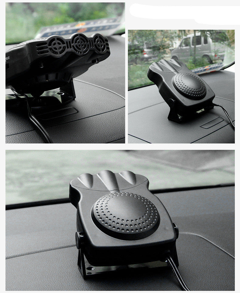 150w Car Heater Three Holes Red And Black Cold Defrosting And Defogging Car Electric Heater Fan