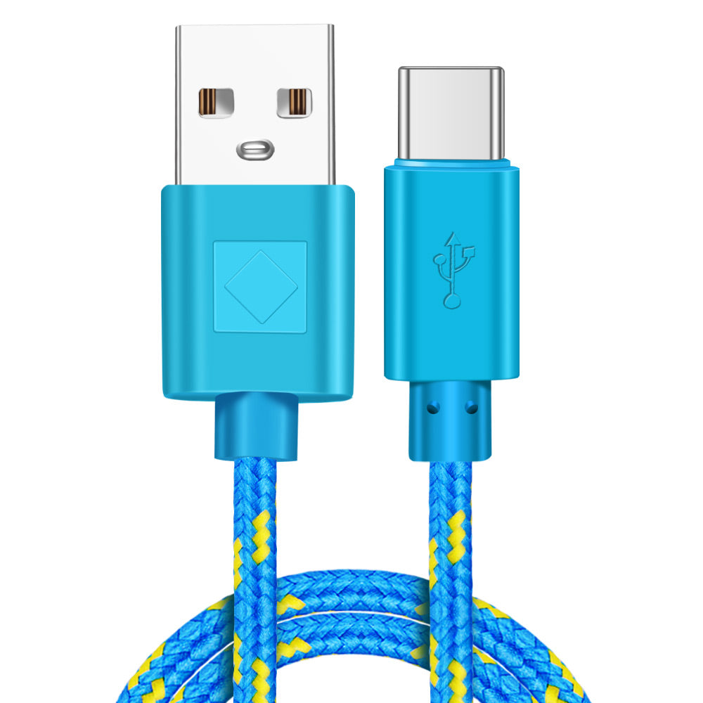 Braided Nylon Usb Type-C Usb-C Data Cable For Fast Charging And Data Transmission