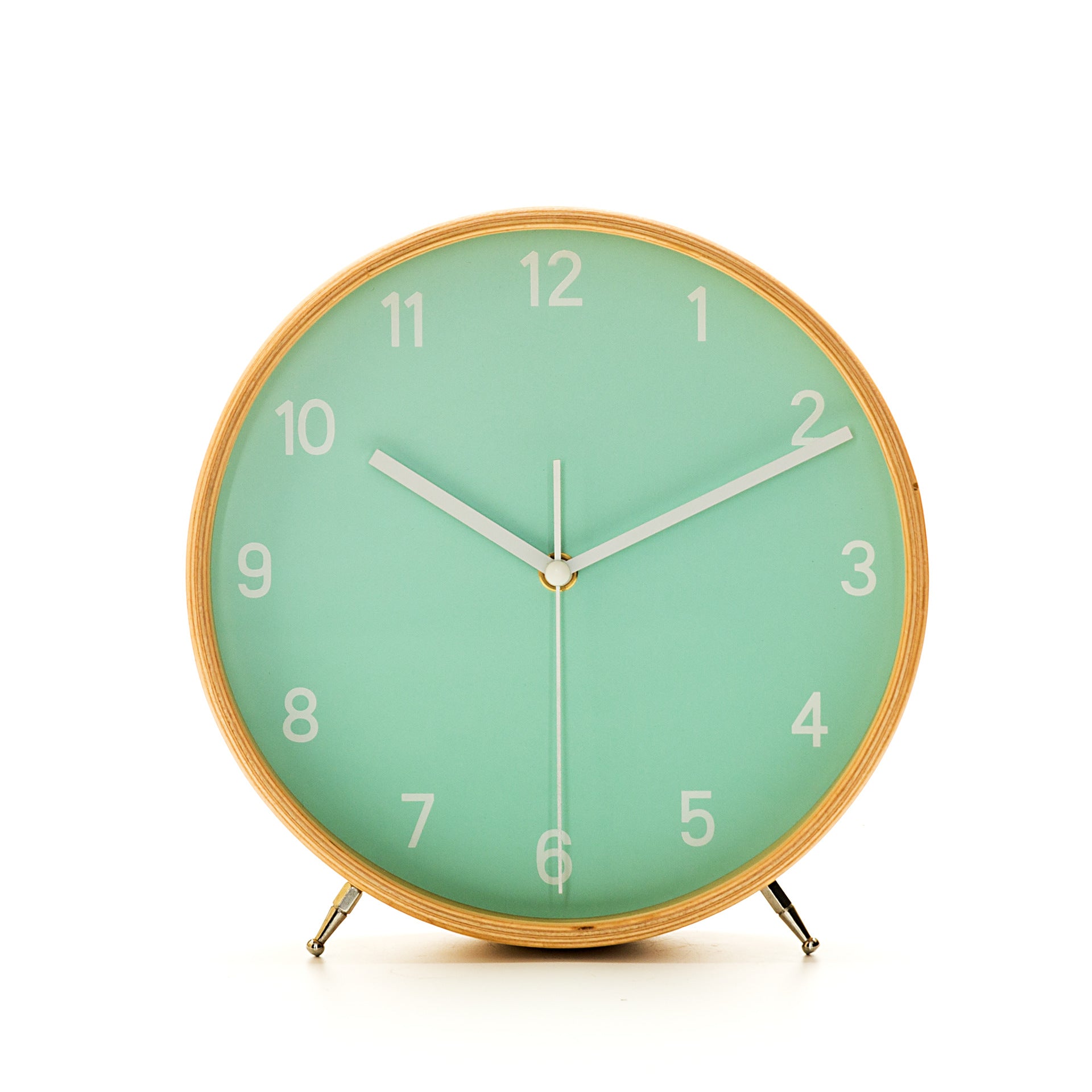 European Style Simple Pointer Wood Quartz Table Clock