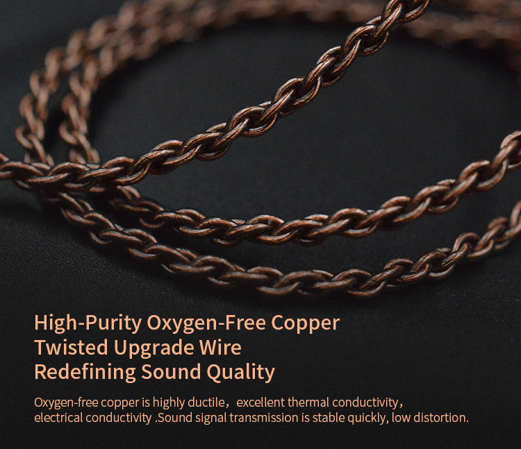 High-purity Oxygen-free Copper Twisted Upgrade Line 0.75mm Gold-plated Pin