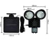 Solar Human Body Sensor Light Double Head Outdoor Waterproof Courtyard Landscape Door Light