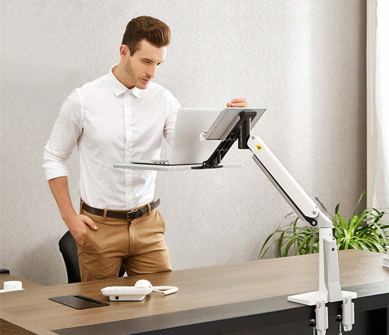 Nb F80 Computer Monitor Stand Desktop Lcd Dual Screen Telescopic Rotating Lifting Desktop Shelf F100A