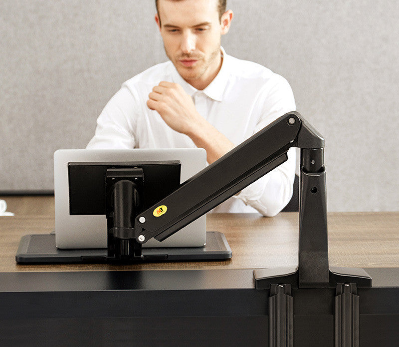 Nb F80 Computer Monitor Stand Desktop Lcd Dual Screen Telescopic Rotating Lifting Desktop Shelf F100A