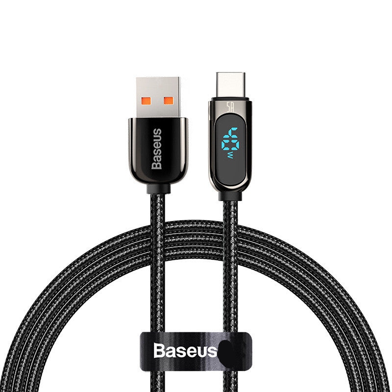 Super Fast Charging 5A Data Line, Digital Display With Light, Timing Power Off