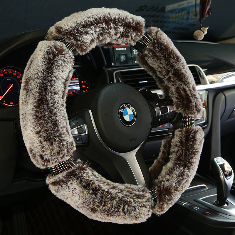 Car Steering Wheel Cover Winter Plush Steering Wheel Cover Korea