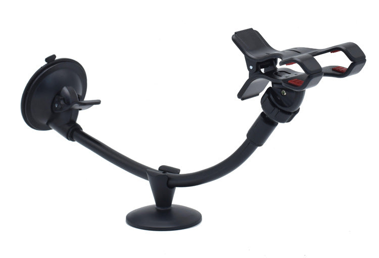 Suction Cup Type Extended Hose Double Clamp Truck Van Bus Windshield Car Phone Holder