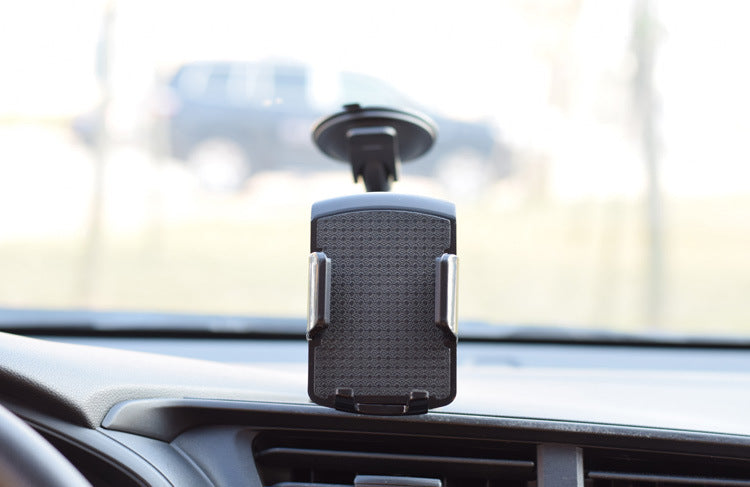 Suction Cup Type Extended Hose Double Clamp Truck Van Bus Windshield Car Phone Holder