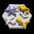 Ocean Series Diy Baking Size Fish Tail Sea Star Seahorse Liquid Silicone Mold