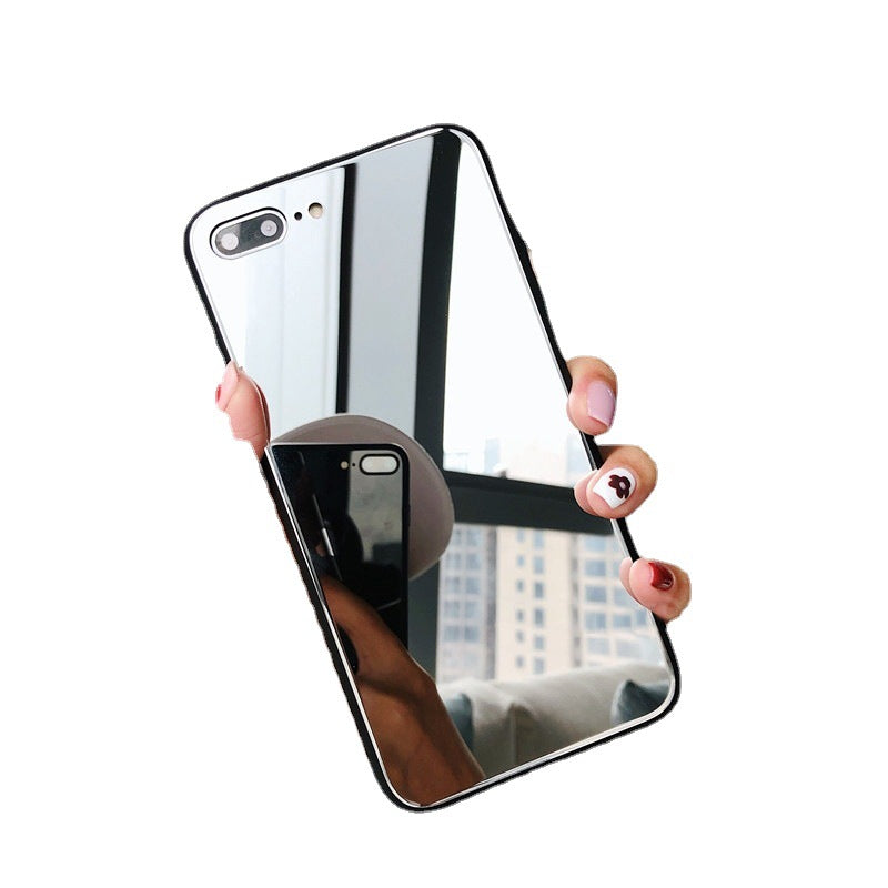 Glass Phone Case Selfie Makeup