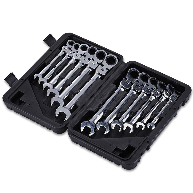 Factory Direct Metric Explosion-Proof 12PCS Blow Molding Box Live Ratchet Wrench Set Origin Source Wrench
