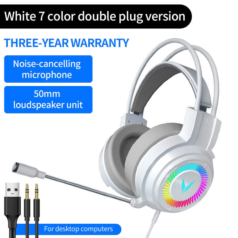 Computer Headphone Channel Eat Chicken Wired Headset Game Headset With Microphone