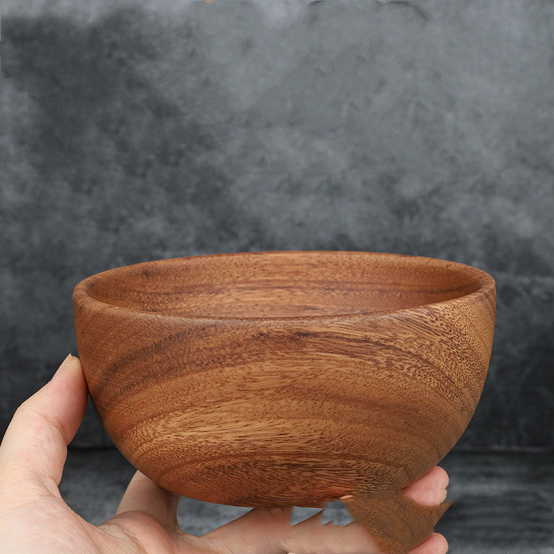 Unpainted And Wax-Free Wooden Bowl