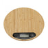 Bamboo Panel Electronic Kitchen Scale Big Round Baking Scale Gram Weight Scale