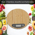 Bamboo Panel Electronic Kitchen Scale Big Round Baking Scale Gram Weight Scale