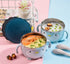 Infant 304 Stainless Steel Tableware Cute Penguin Cartoon Baby Bowl With Handle
