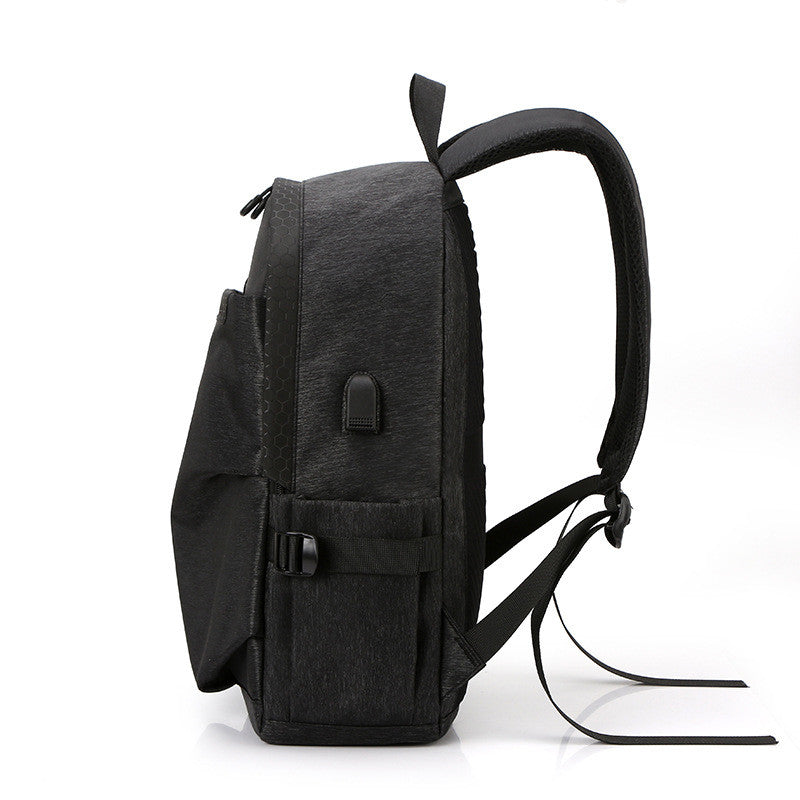 Solid Color Men's Nylon Waterproof Backpack