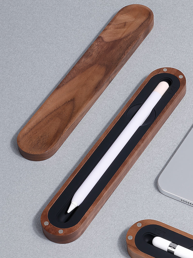 Compatible with Apple, Lzl Suitable For  Pencil Storage Box Solid Wood Pen Box Ipad Tablet Generation Second Generation Stylus Pen Sleeve Huawei Stylus Mpencil Capacitor Pen Universal Protective Sleeve With Pen Slot Ac