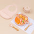 Baby Dinner Plate Food Grade Silicone Infant Learning To Eat Grid Plate