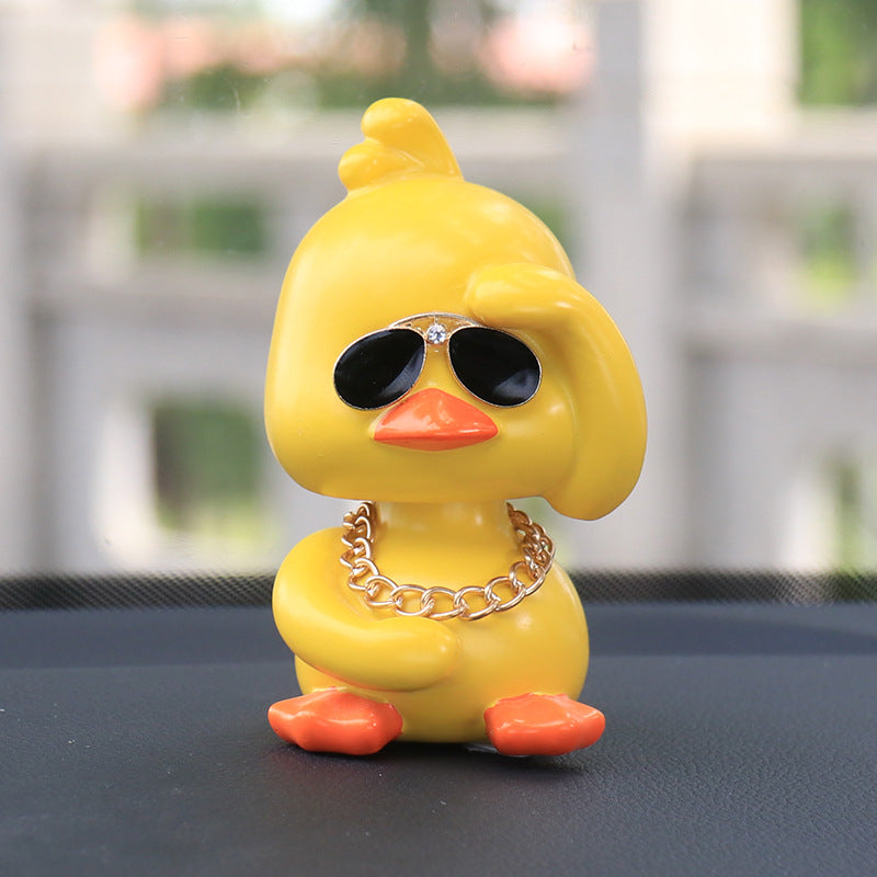 Small Yellow Duck Car Interior Decoration Ornaments Car