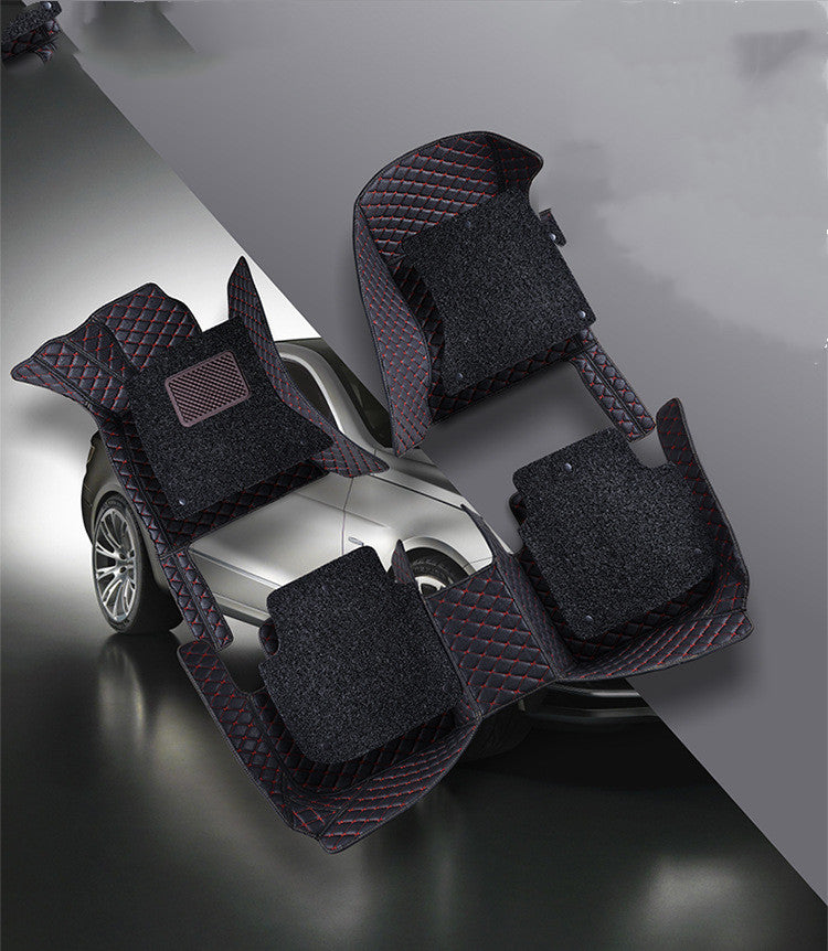 Wear-Resistant Diamond Leather Wire Ring Car Mat