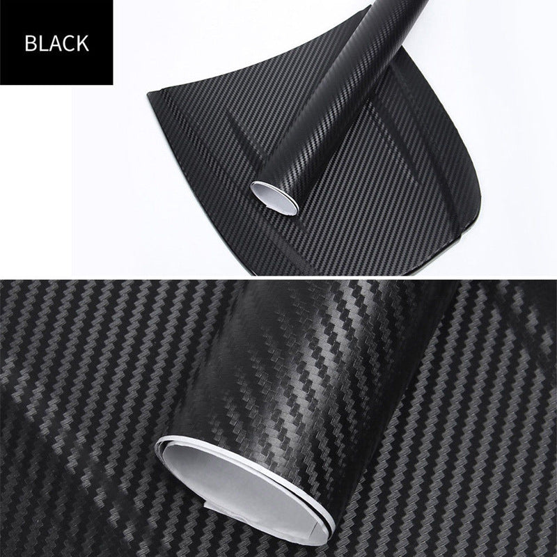 Carbon Fiber Vinyl Foil Film Car Wrap Roll Sticker Decal Black DIY Waterproof All Weather Adhesive Tape Car Styling