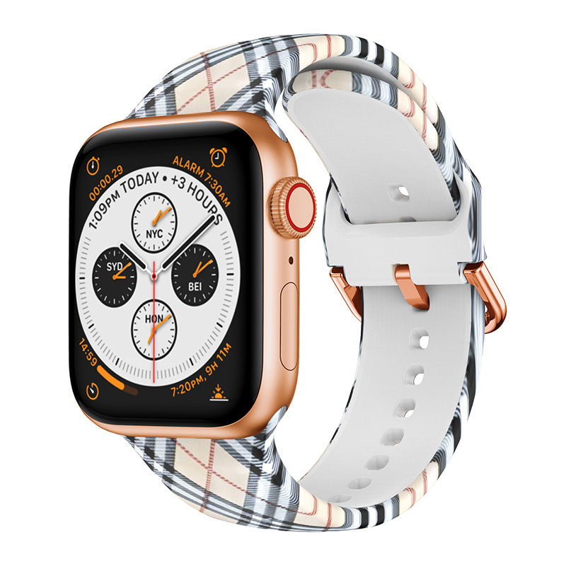 Applicable Apple Printed Silicone Strap