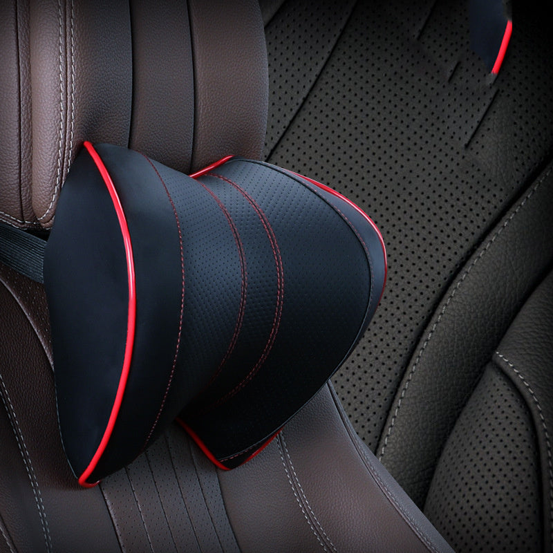 Car Headrest Lumbar Support Set, Car Synthetic Fiber Headrest Neck Pillow Type