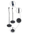 Compatible with Apple, Satellite Bookshelf Surround Sound Shelf Speaker Stand Tripod Hanger Rack